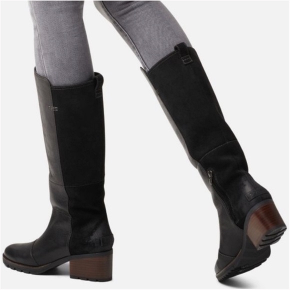 RARE SOREL Black Riding Leather Boots - Picture 8 of 15